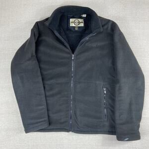 North End All Climate Wear Men's Med Nokia Fleece Black Full Zip Jacket/Coat